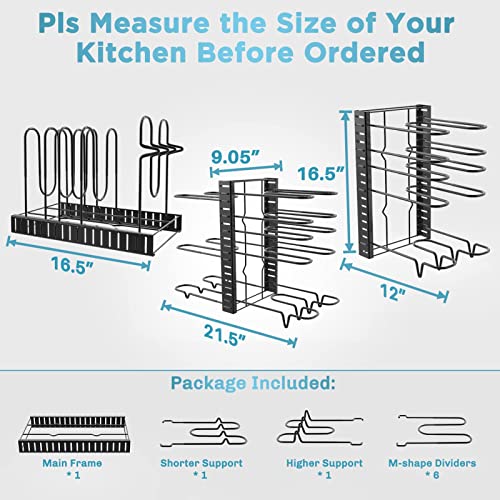 8-Tier Heavy Duty Pots and Pans Organizer Rack A20026
