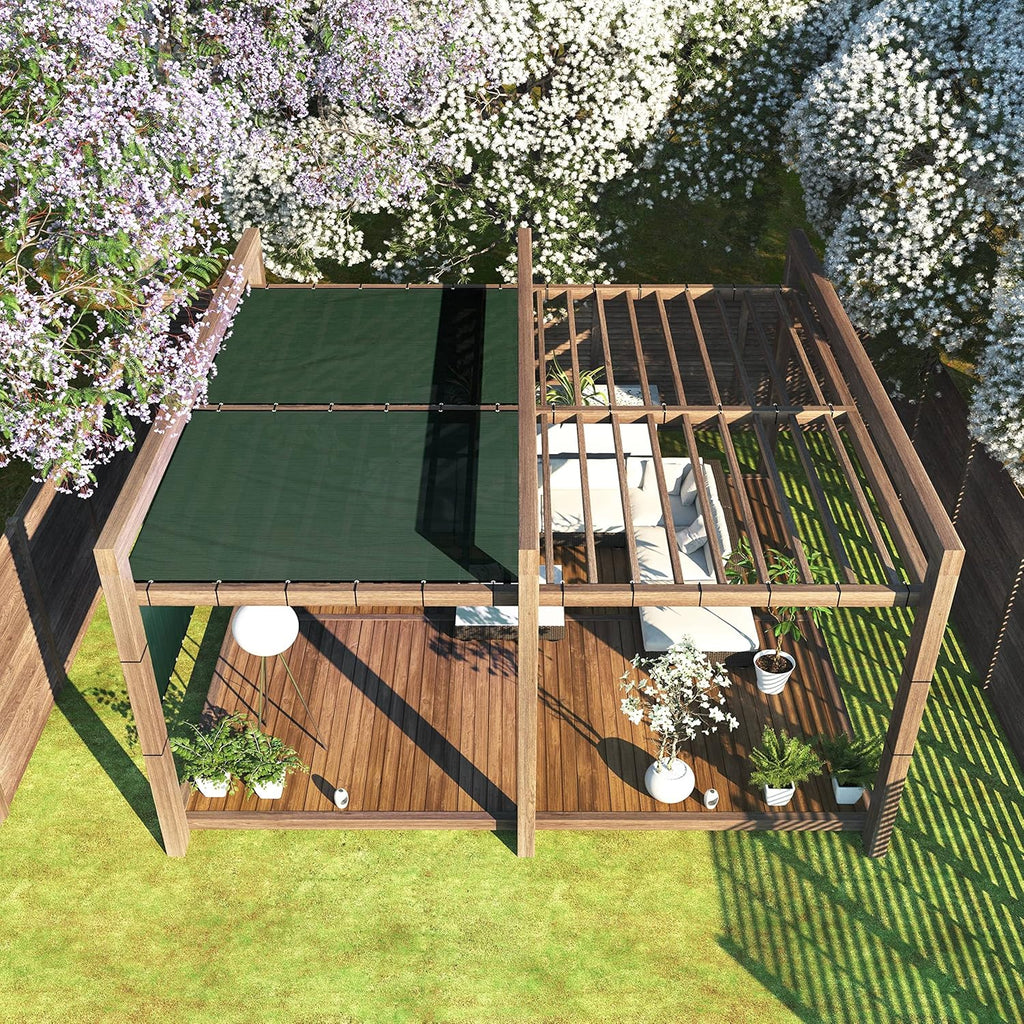 Green Fence Privacy Screen Fabric Shade Tarp Mesh Cloth H926
