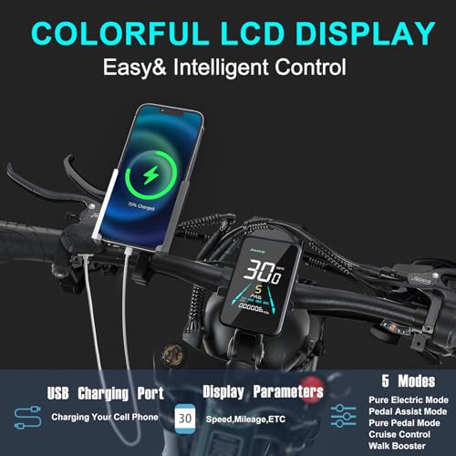 26''x4.0 Inch Fat Tire Electric Bike with 48V 30Ah Battery Y3507