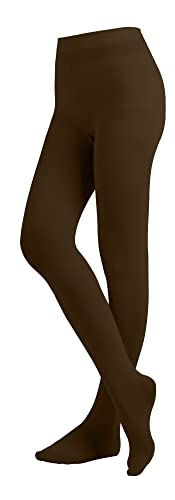 Women's Solid Colored Opaque Microfiber Footed Tights C763830