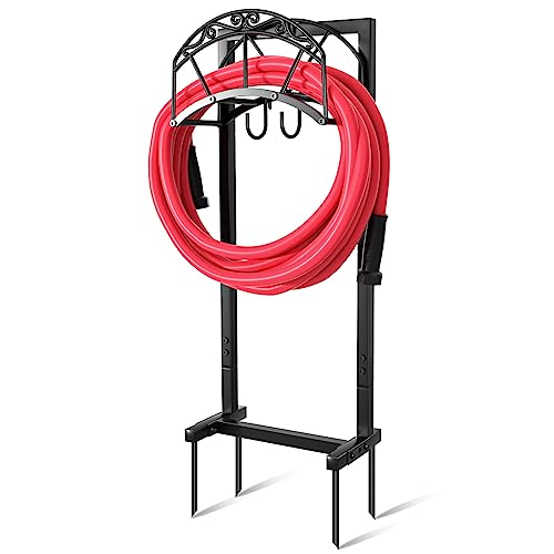 Black Freestanding Metal Hose Holder Holds 150-feet Hose H937