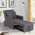Black Sleeper Chair Bed Sofa with Pillow G111
