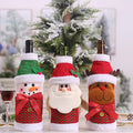 3 Pack Christmas Wine Bottle Bags - Red & Green T12827