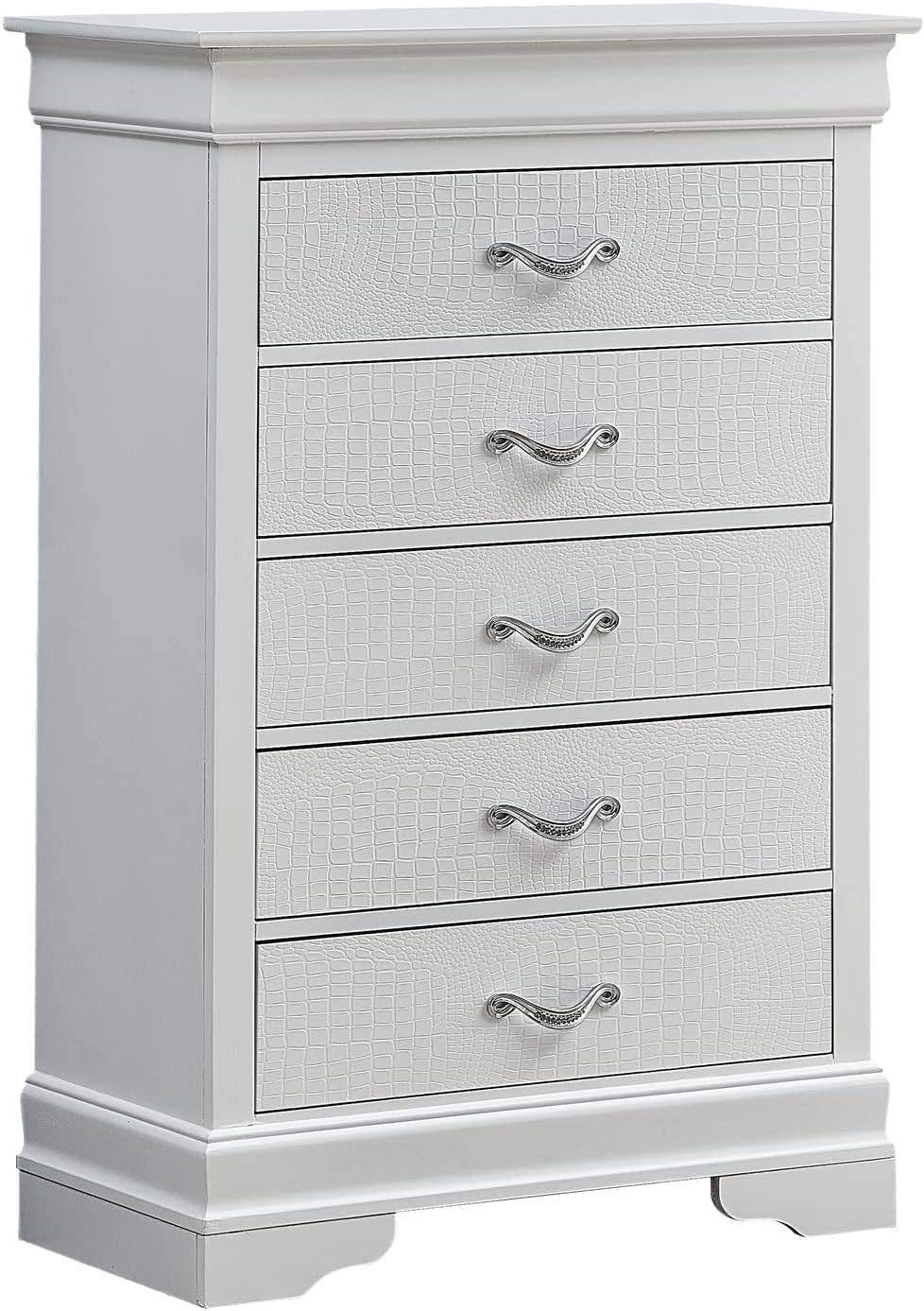 5 Drawer Chest in Pearl White S253179