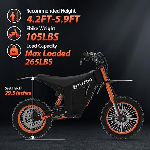 14"/12" Fat Tire 2000W Electric Dirt Bike with 48V 21AH Battery K217596