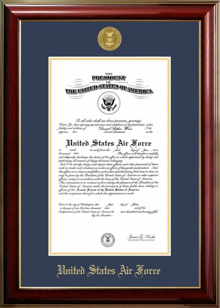 Classic Mahogany Frame with Gold Medallion D974