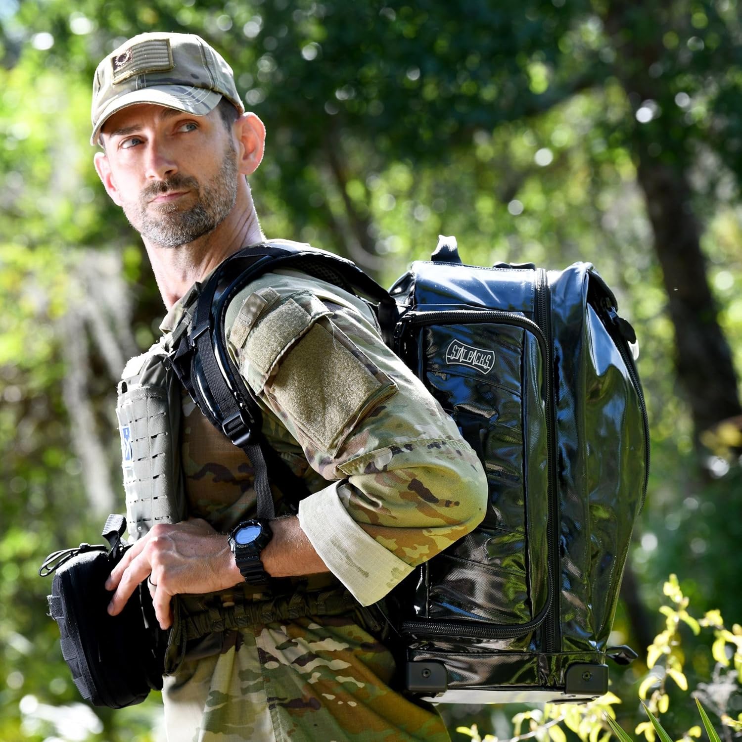 Black BLS ALS Medic Backpack Jump Bag D10431