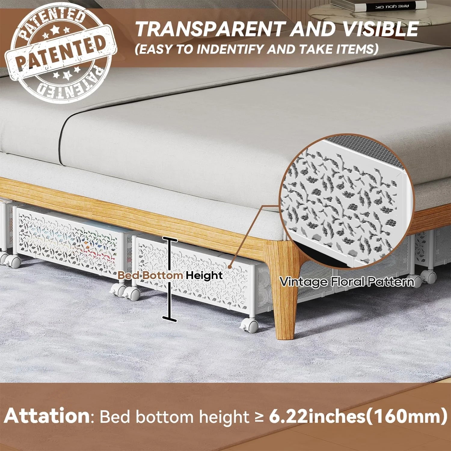 Under Bed Storage Containers with Wheels -2Pack H793810