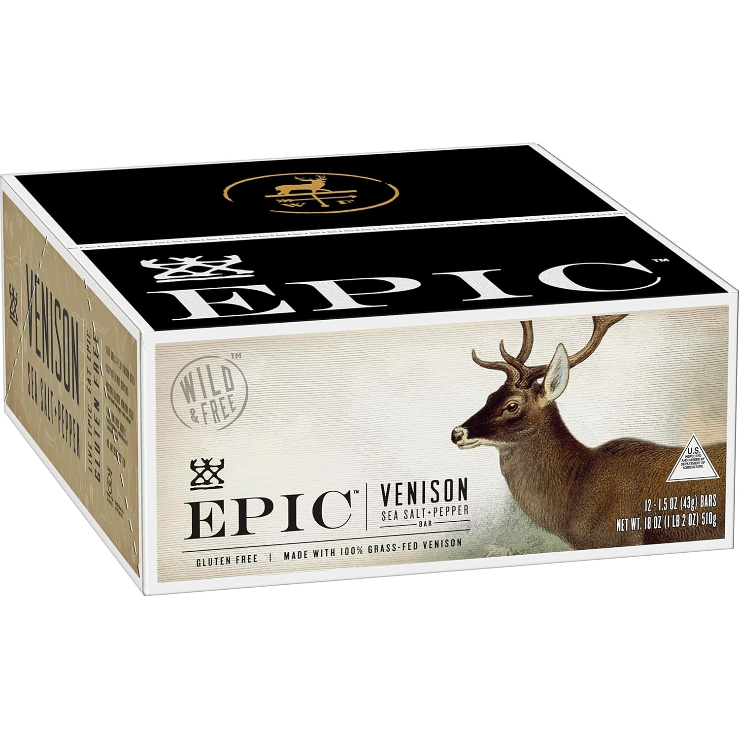 Venison Sea Salt & Pepper Bars 12 count F65935