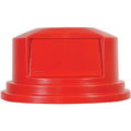 Red HDPE Dome Top Waste Lid for 55 Gal Trash Cans B701659