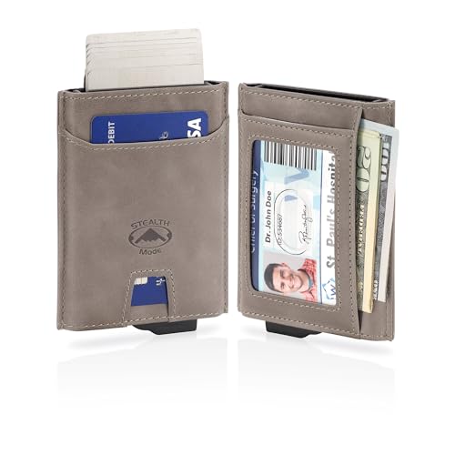 Brown Napa Leather Slim Wallet With 8 Card Holders V174