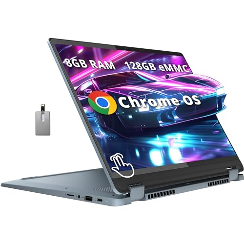11.6" HD Touchscreen Chromebook, 2-in-1 Laptop, 4GB LPDDR3, 64GB eMMC, Blue R319690