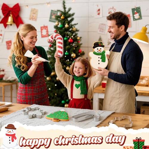 6 Pcs Large Stainless Steel Christmas Cookie Cutters Z631