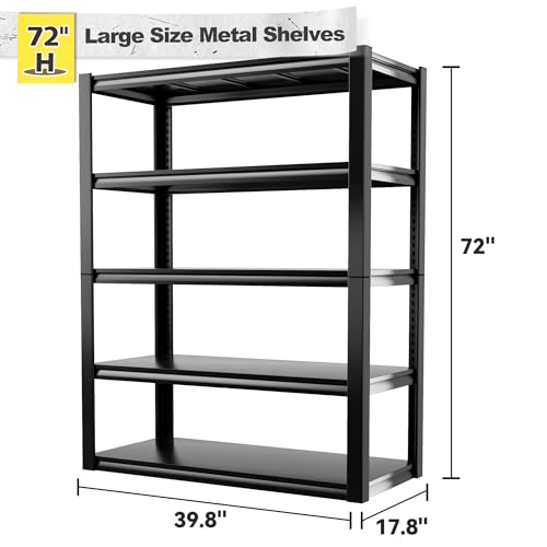 48" W x 24" D x 72" H Metal Garage Shelving R2656