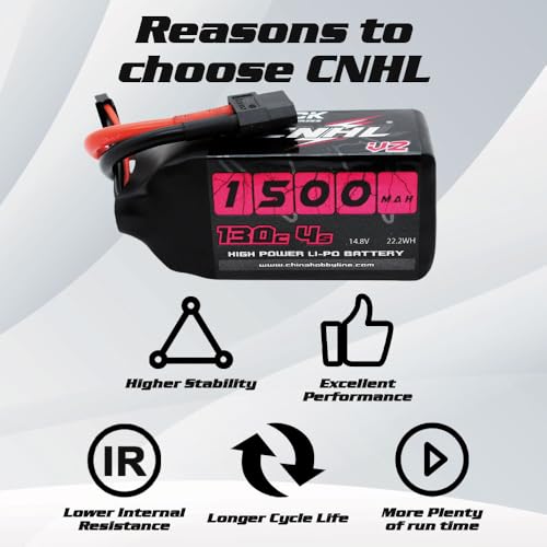 1500mAh 130C 4S Lipo Battery 14.8V with XT60 Plug (2 Packs) L833
