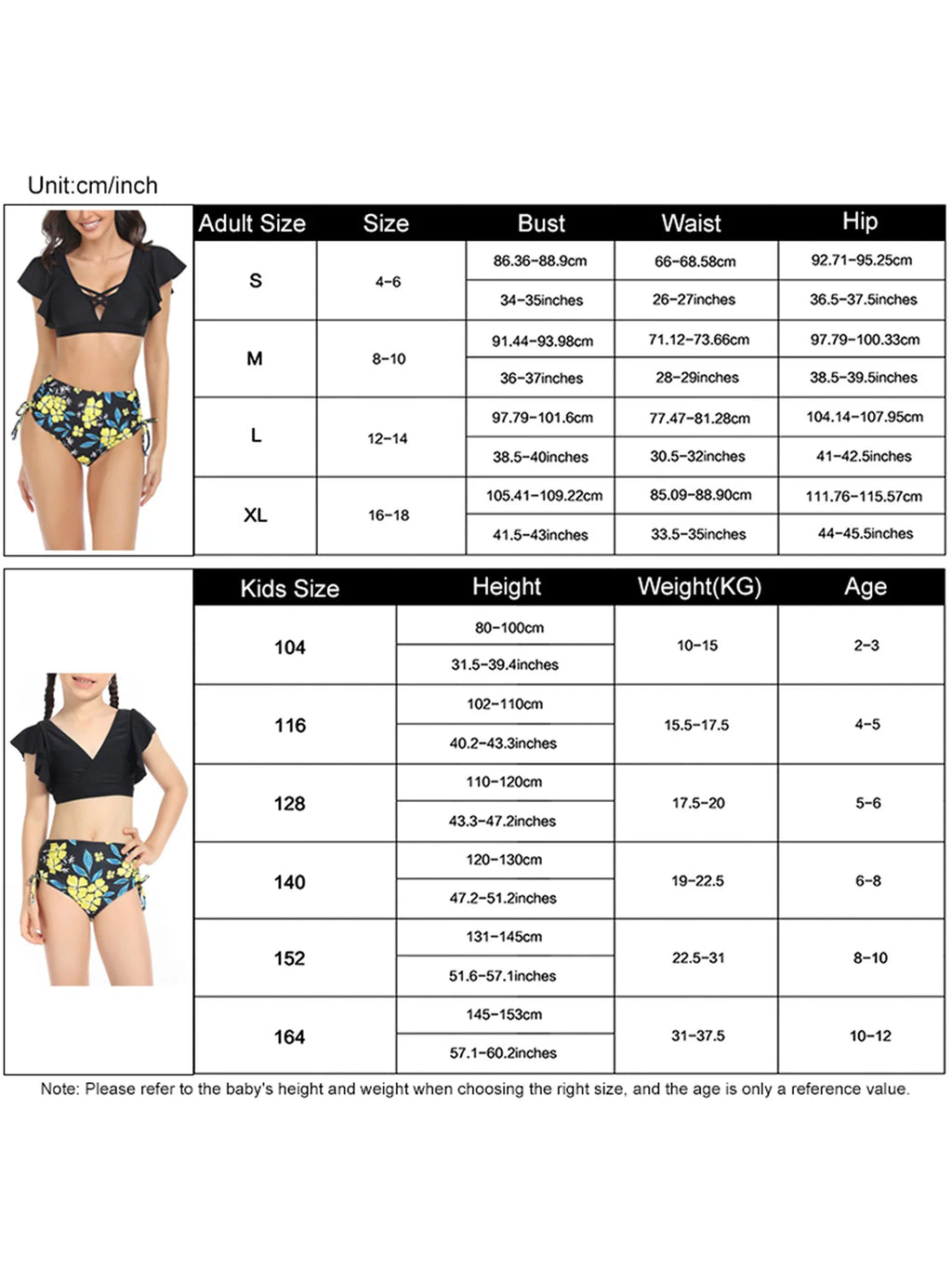 2 Piece Bikinis Set Print Fly Sleeve Tops Briefs Swimwear V774