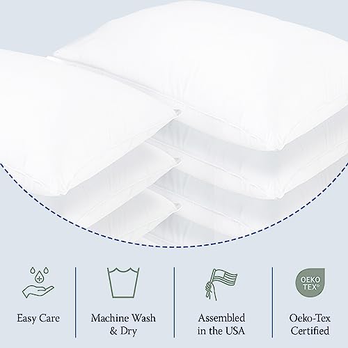 4-Pack Standard/Queen Jumbo Size Down Alternative Bed Pillows L706647