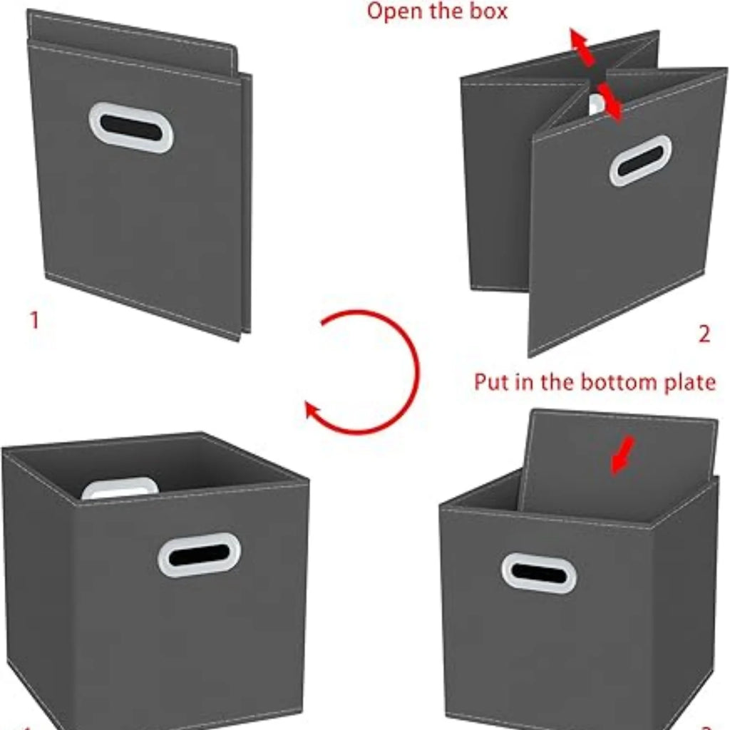 Gray Fabric Cube Organizer Set of 3 K38371